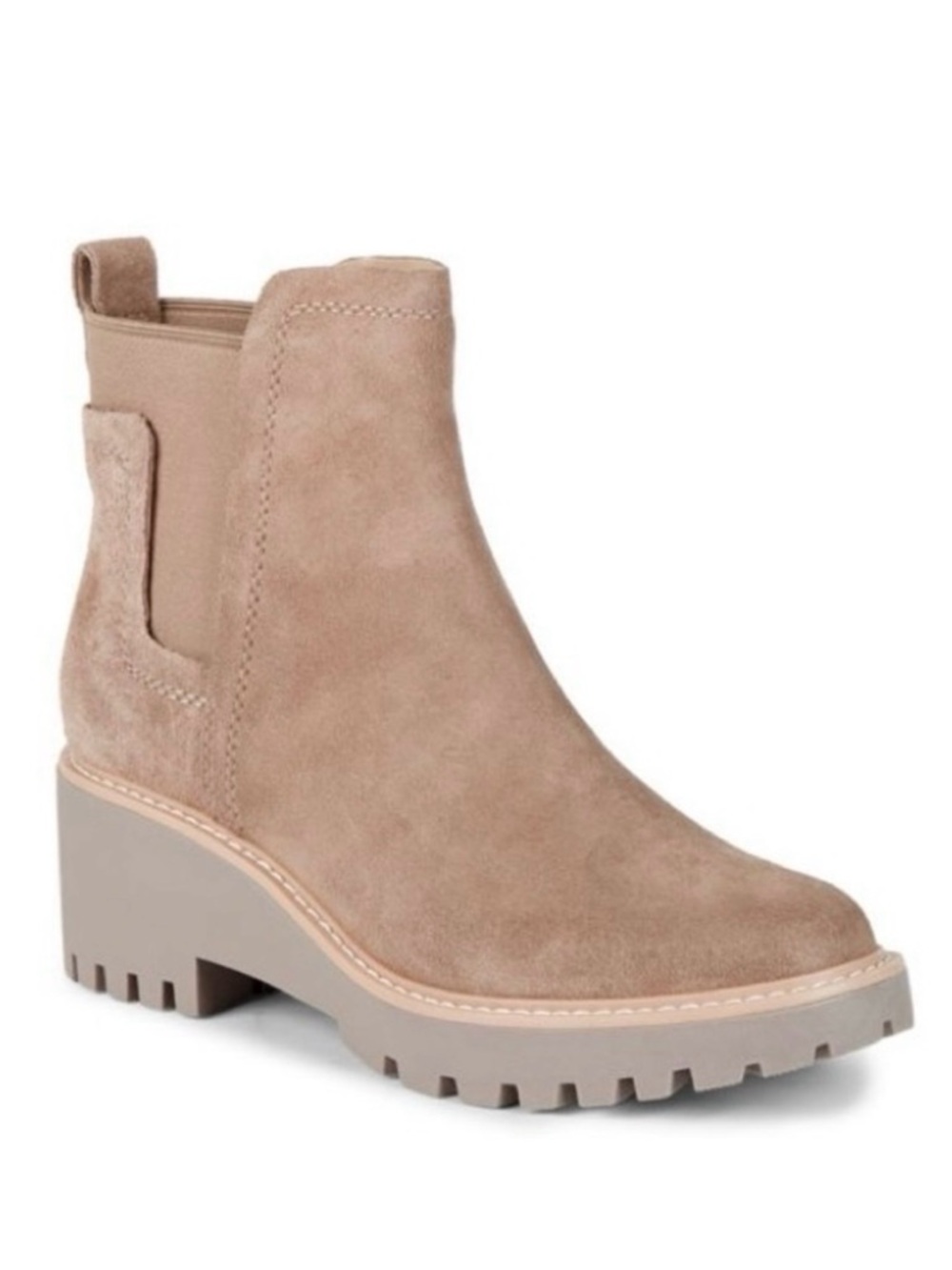 Dolce Vita Haily Suede Pull-On Block Heel Boots Size 8.5M